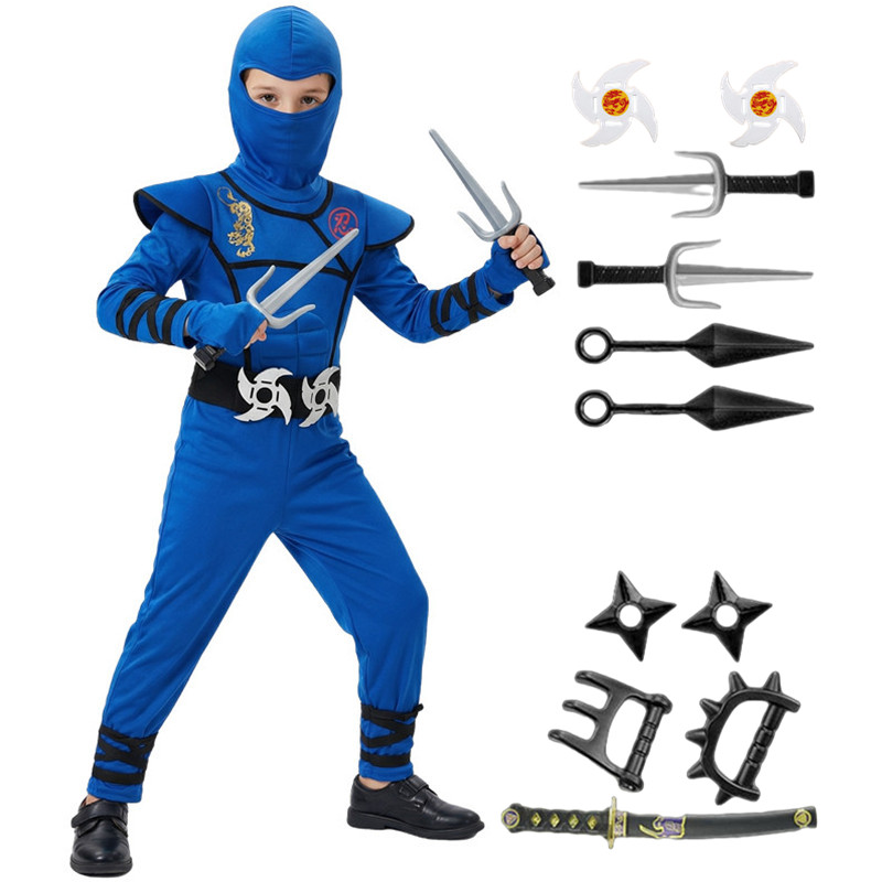 Kids Toys Movie - Kostum Ninja Hitam dan Biru untuk