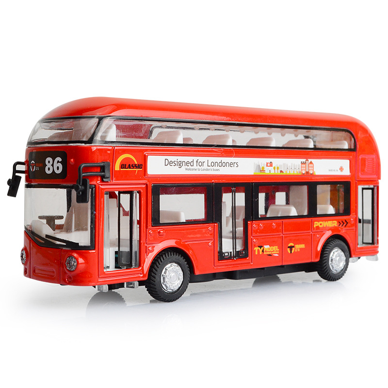 Kids Toys London - 17CM Double Decker Bus London dengan