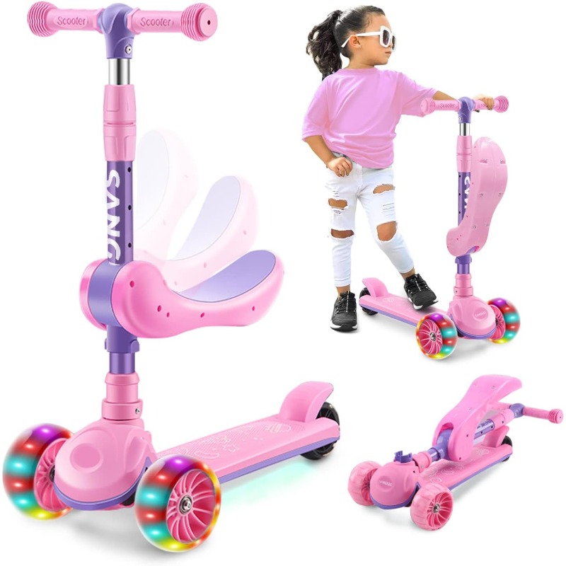 Kids Toys Scooter - Skuter Tendangan Anak 2-In-1 dengan Roda