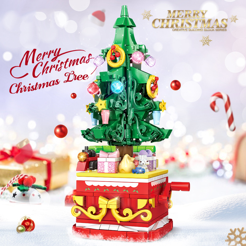Best Kids Toys Xmas - Blok Bangunan Pohon Natal Desa Musim