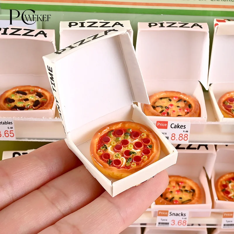 Dollhouse Furniture Set - 6 Buah Miniatur Rumah Boneka Pizza
