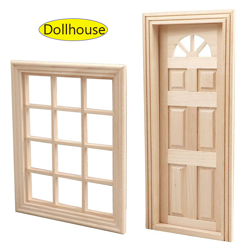 Dollhouse Furniture Set - 1 Set Aksesori Furnitur 1/12 Pintu