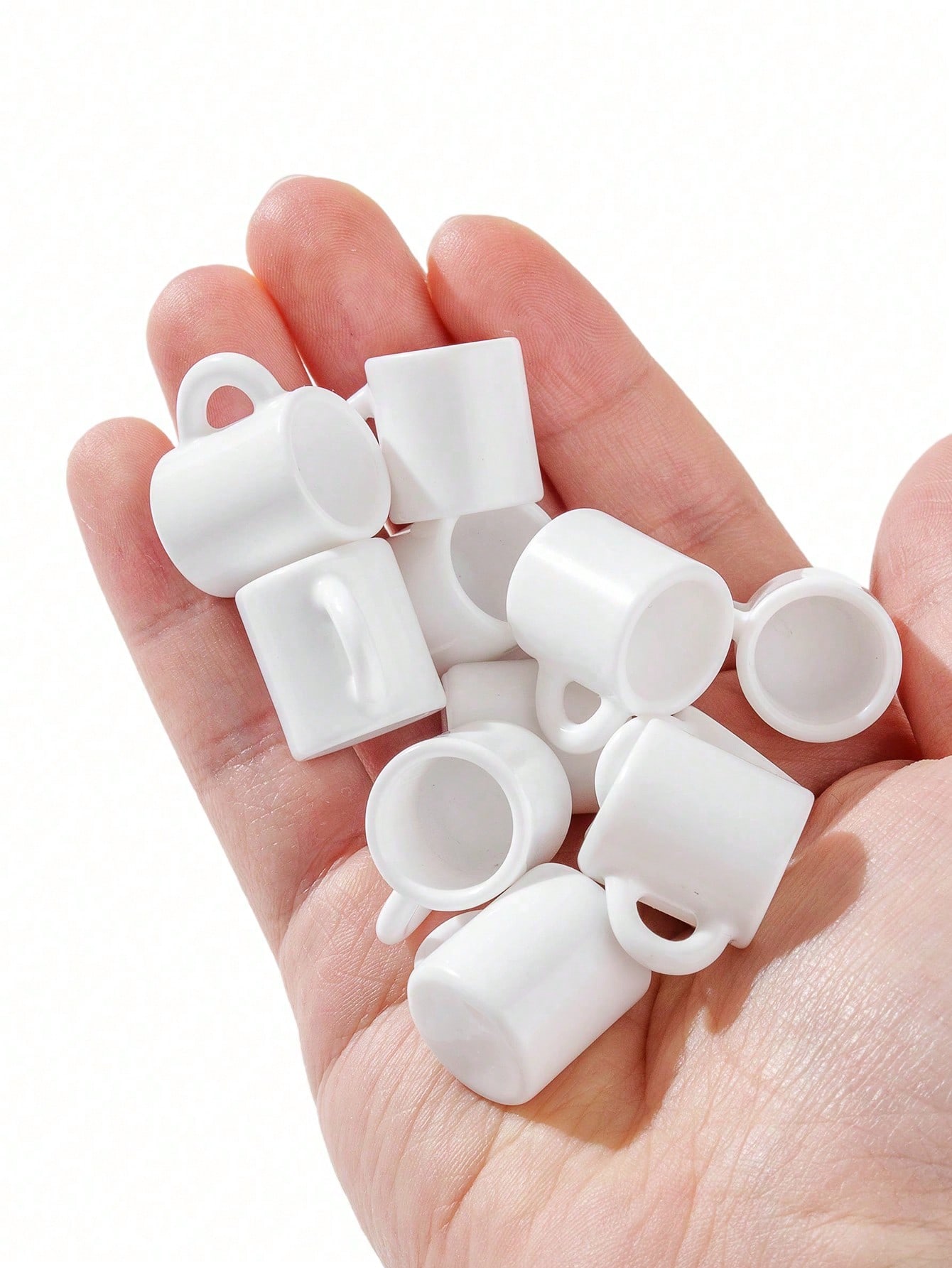 Dollhouse Furniture Set - 10 Buah Mug Putih Miniatur Rumah