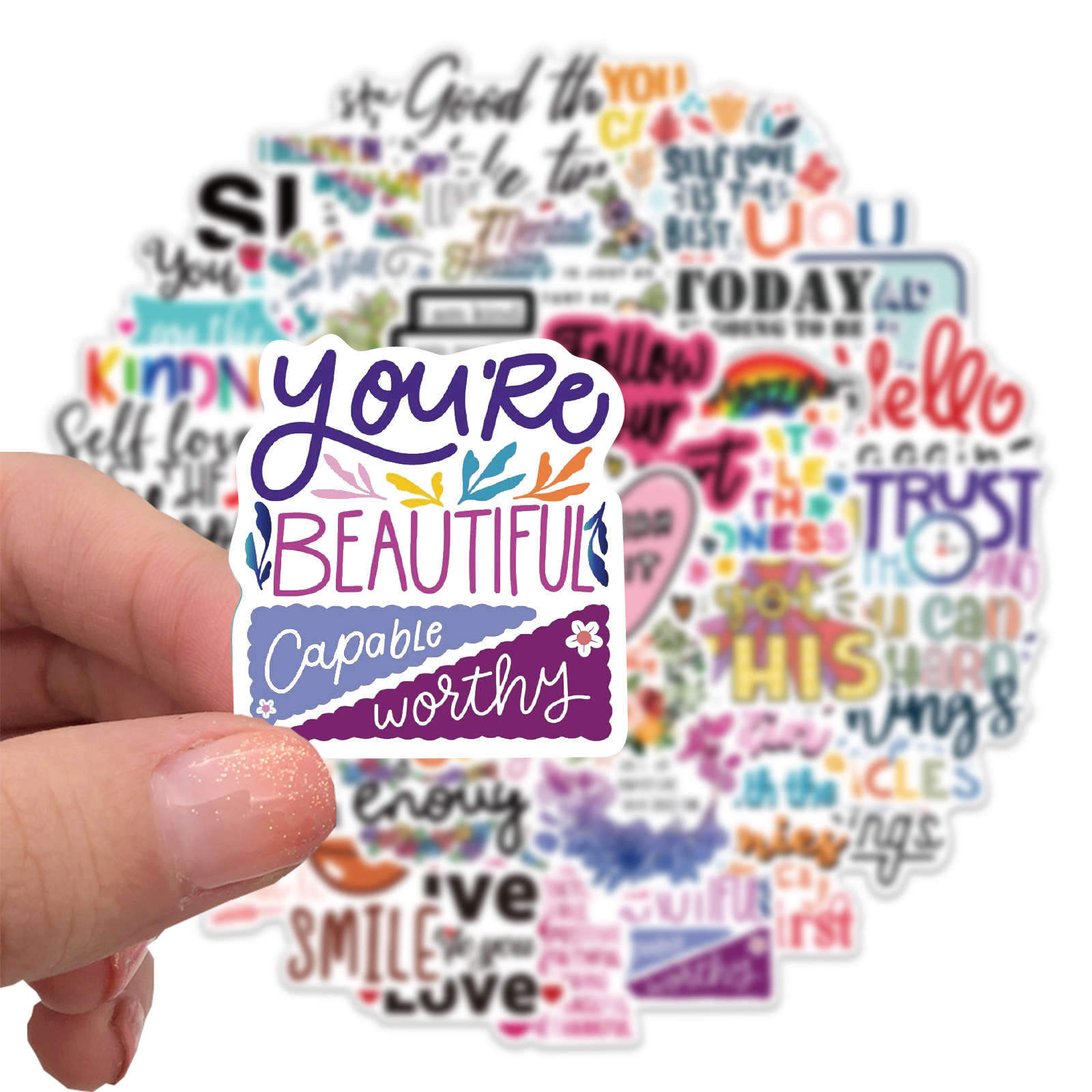 Kids Toys Quotes - 10/52 Buah Stiker Inspirasional Frase Motivasi