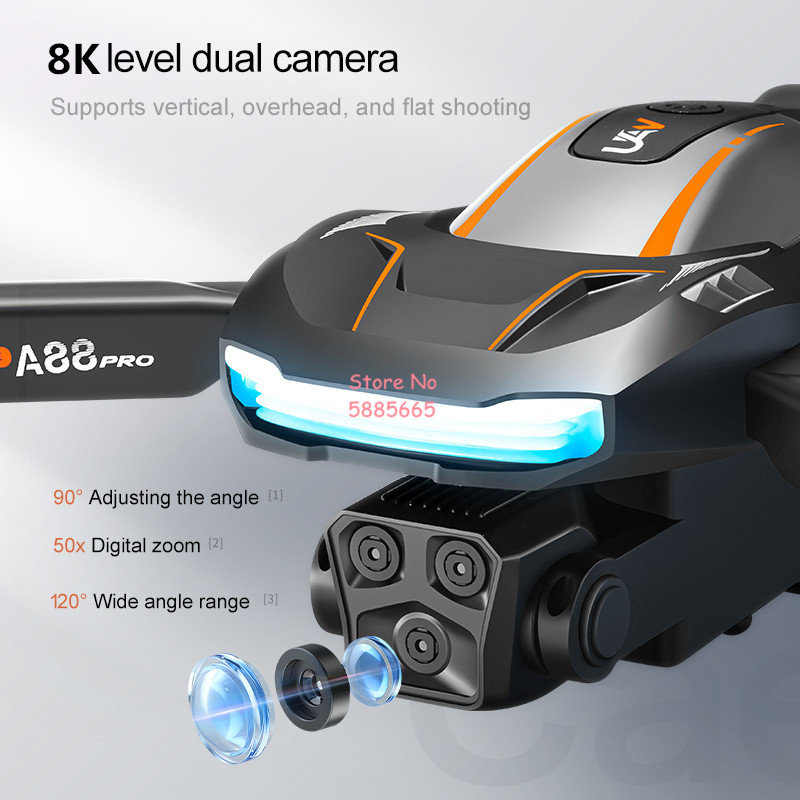 Drone RC 8K Fotografi Udara de - Kids Toys Drone ulasan dan harga
