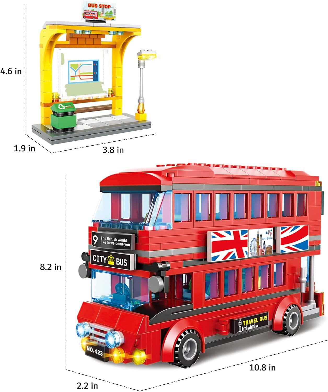 458PCS Set Bangunan Bus Tingka - Kids Toys London ulasan dan harga