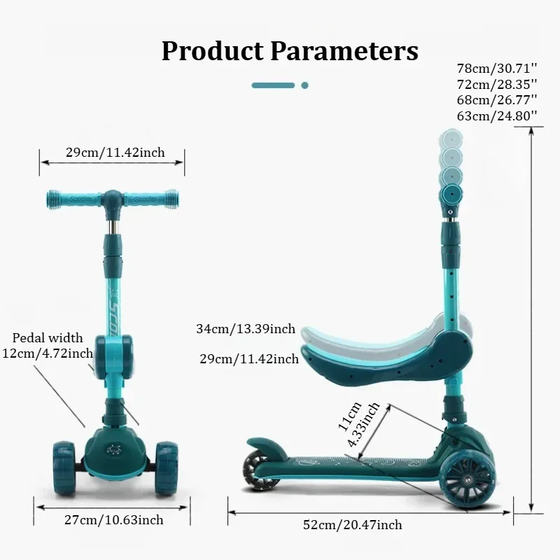 Skuter Tendangan Anak 2-In-1 d - Kids Toys Scooter ulasan dan harga