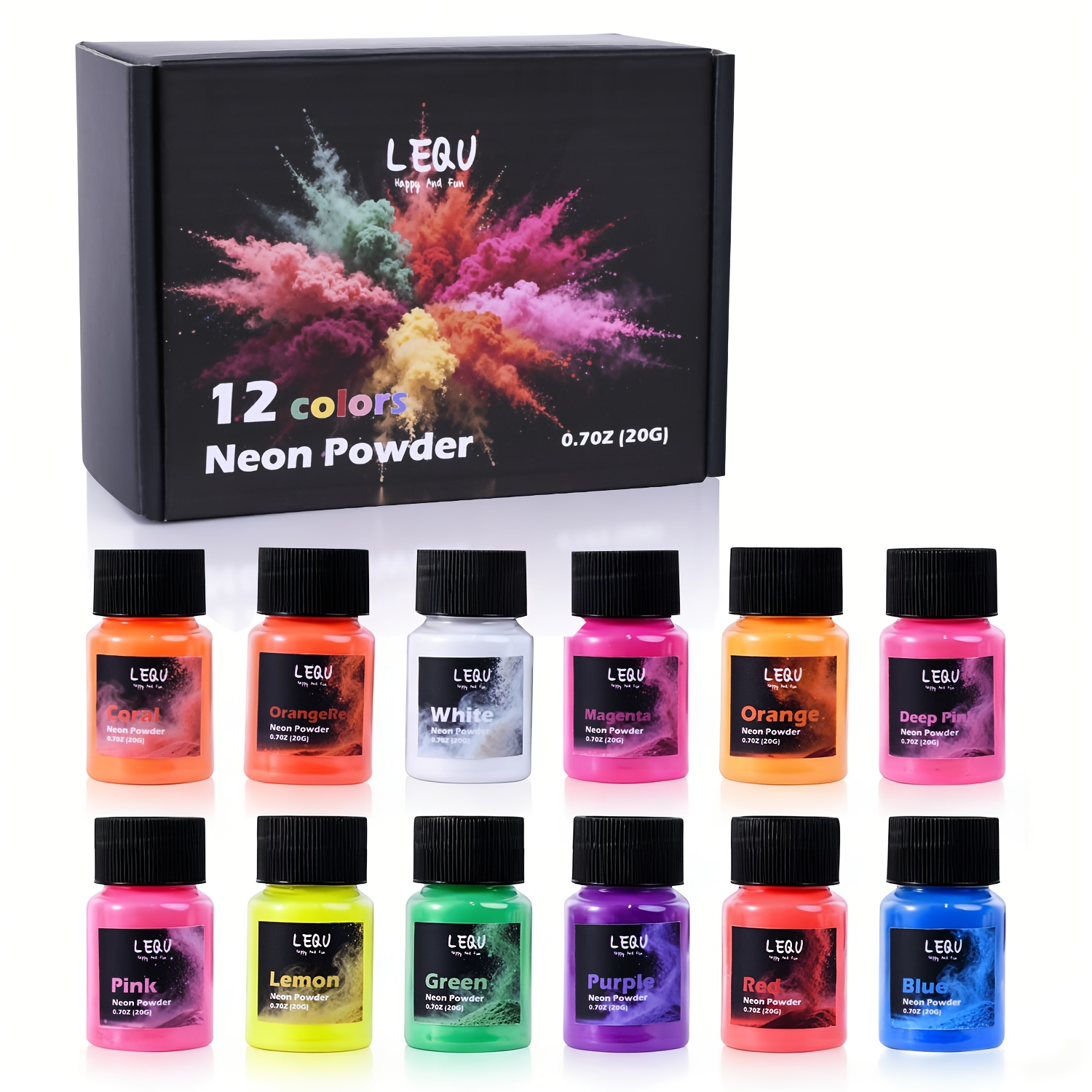 LEQU 12 Warna Bubuk Pigmen Res - Slime Making Kit ulasan dan harga