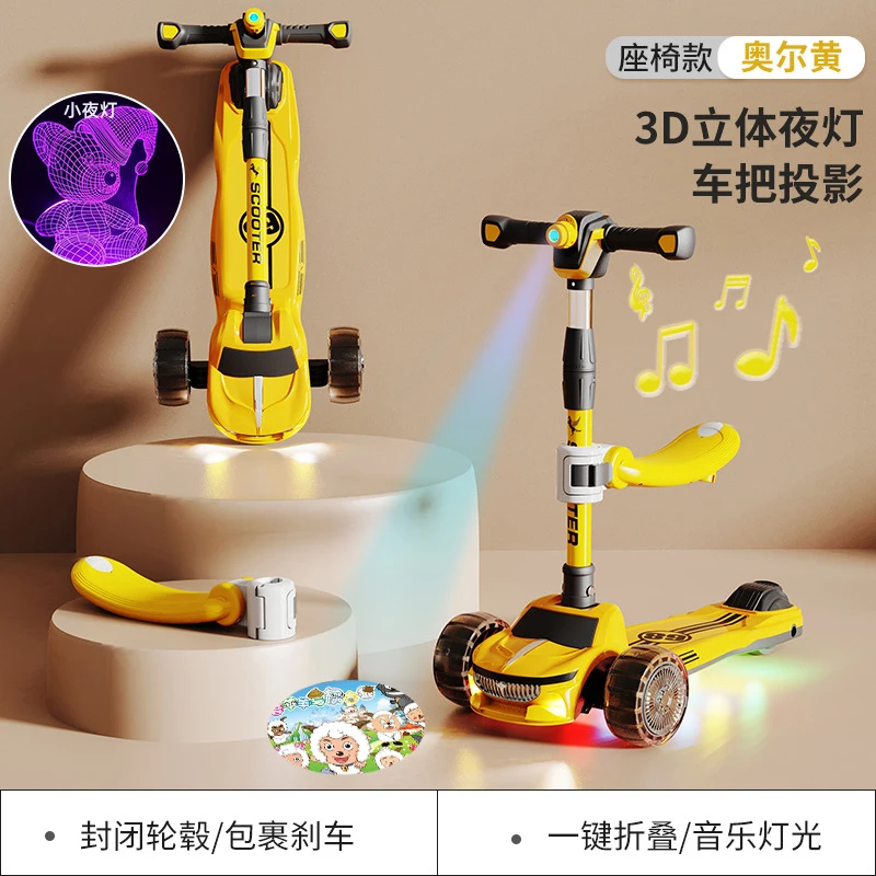 Skuter Anak 3 in 1 dengan Kurs - Kids Toys Scooter ulasan dan harga