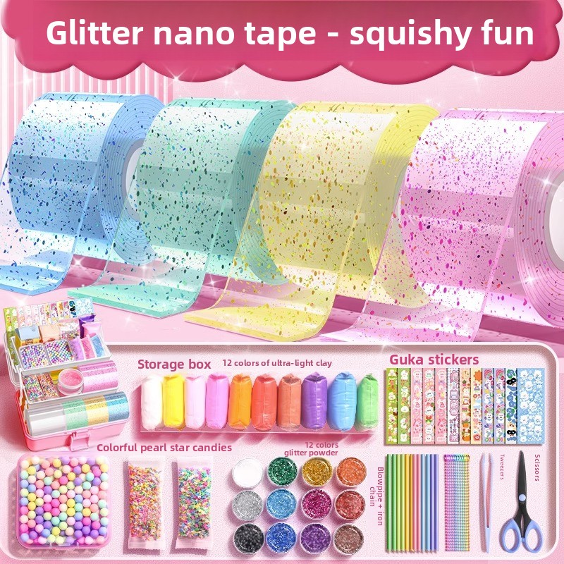 Set Lem Nano Glitter Kit Slime - Slime Making Kit ulasan dan harga