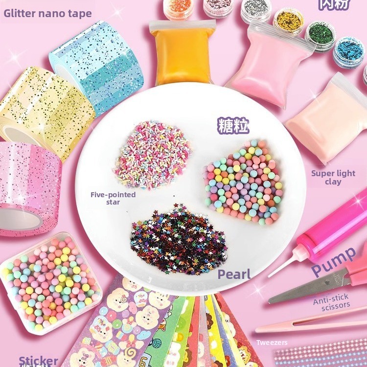 Set Lem Nano Glitter Kit Slime - Slime Making Kit ulasan dan harga