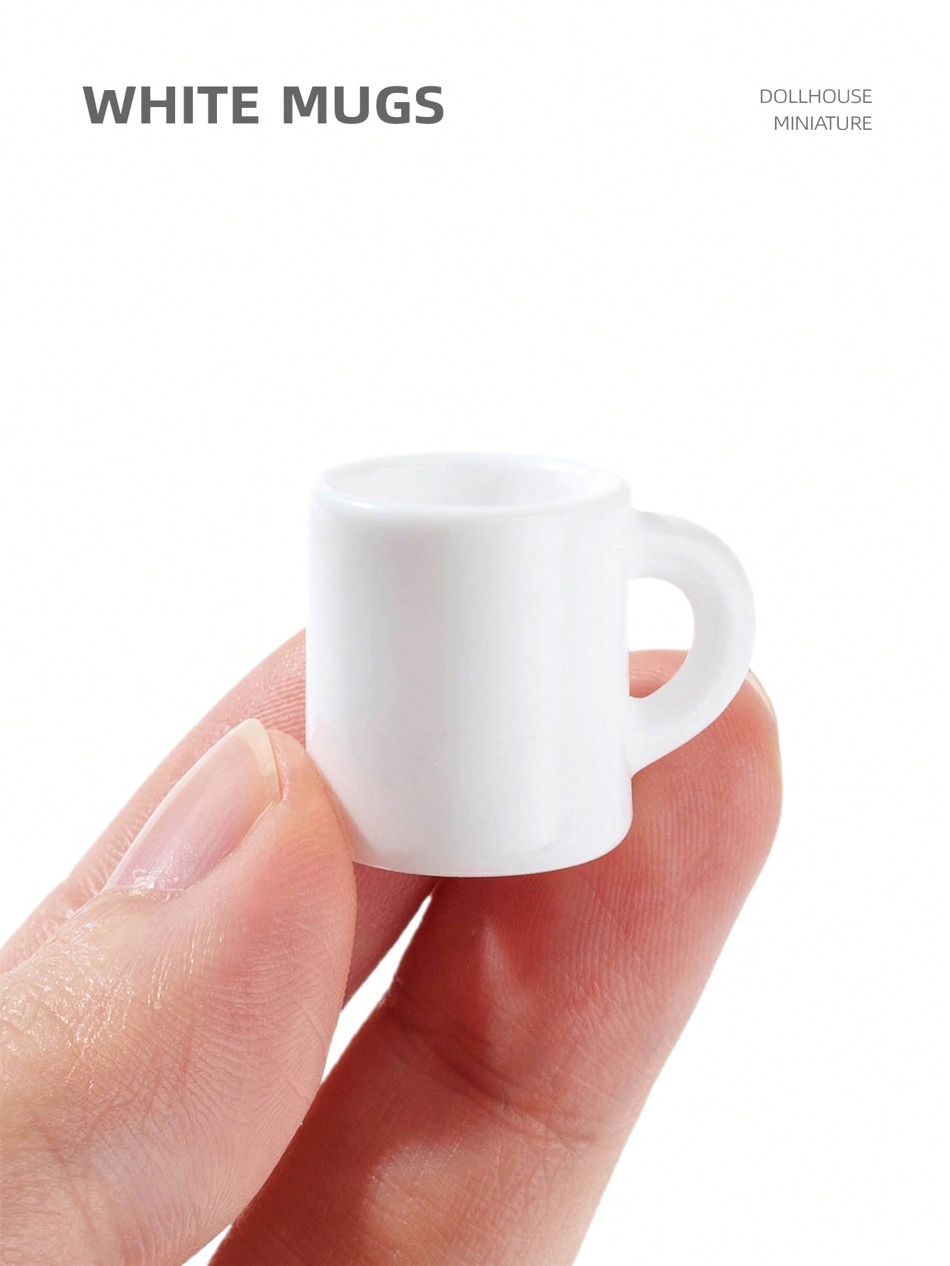 10 Buah Mug Putih Miniatur Rum - Dollhouse Furniture Set ulasan dan harga