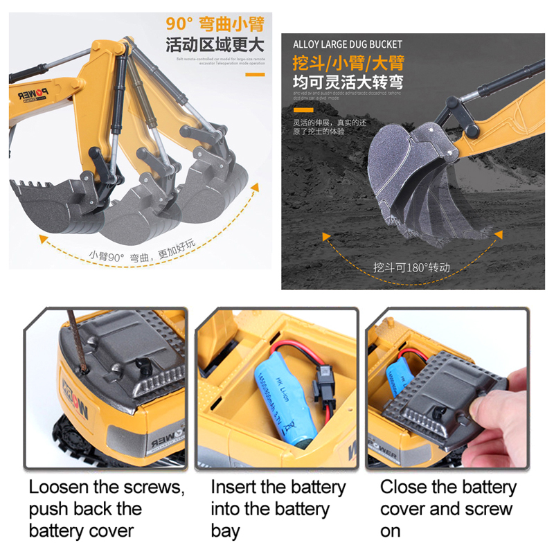RC mainan mobil ekskavator 2.4 - Kids Toys Channel ulasan dan harga