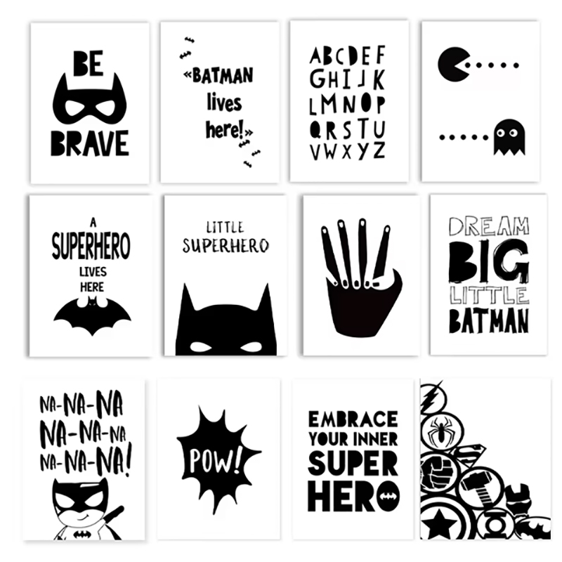 Poster Minimalis Pahlawan Supe - Kids Toys Quotes ulasan dan harga